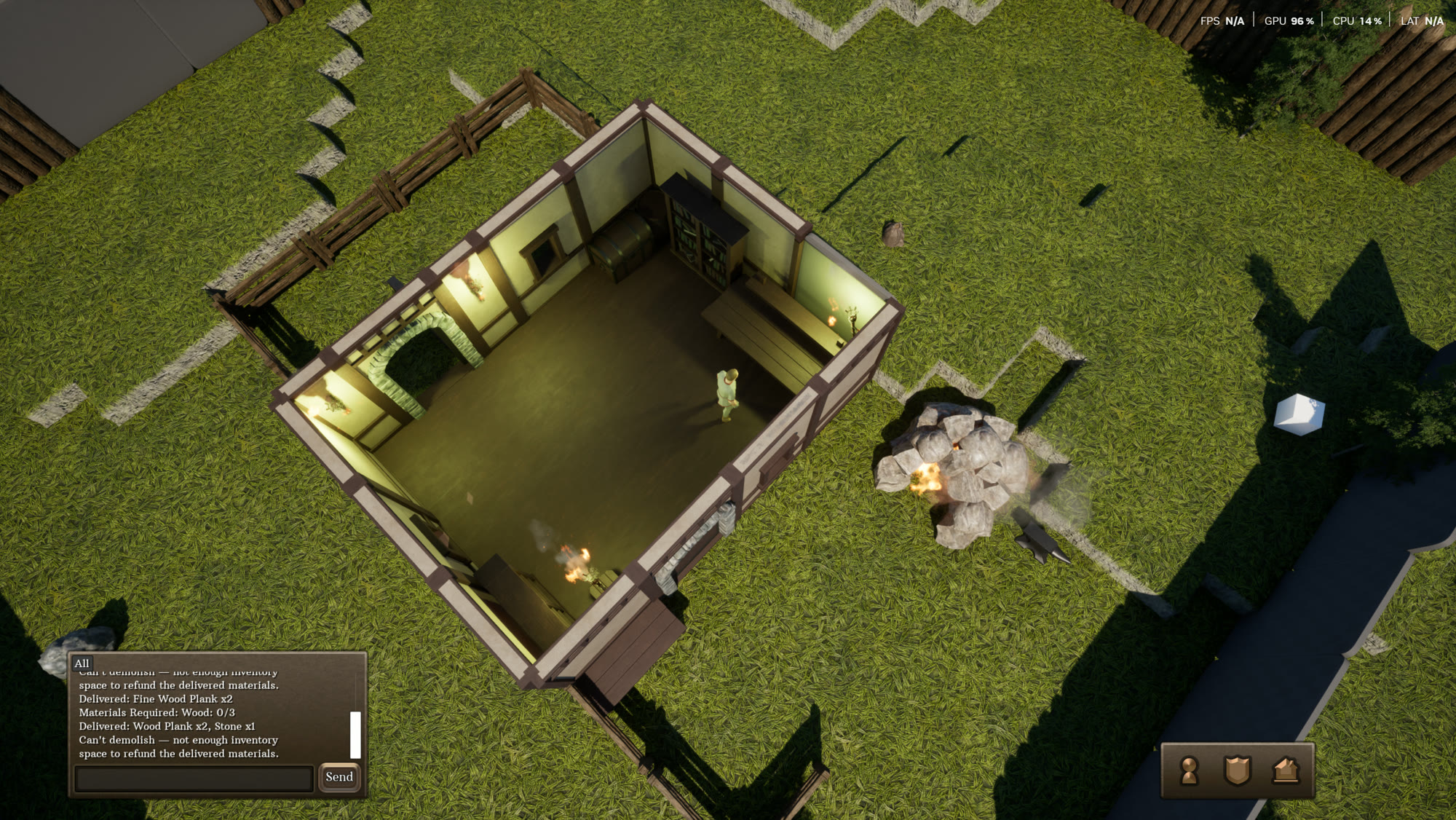 A house one of my playtesters made, showcasing some of our building assets